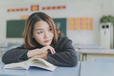 woman with book